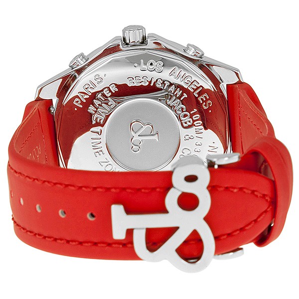IMG_9086 Jacob Co. JC47SR Five Time Zone Unisex Quartz Stainless Steel 3