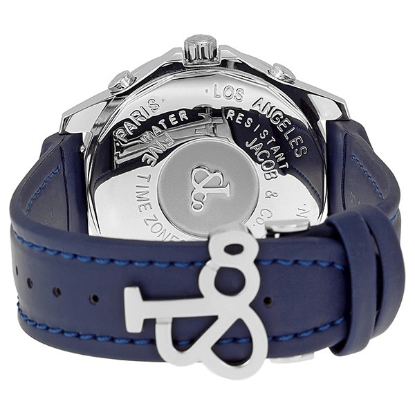 IMG_9086 Jacob Co. JCM113DA Five Time Zone Unisex Quartz Stainless Steel 3