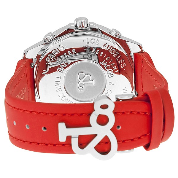 IMG_9086 Jacob Co. JCM113DA Five Time Zone Unisex Quartz Stainless Steel 3