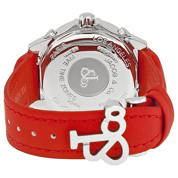 IMG_9086 Jacob Co. JCM117DA Five Time Zone Unisex Quartz Stainless Steel 3