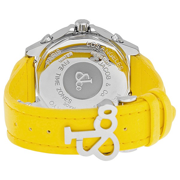 IMG_9086 Jacob Co. JCM117DA Five Time Zone Unisex Quartz Stainless Steel 3