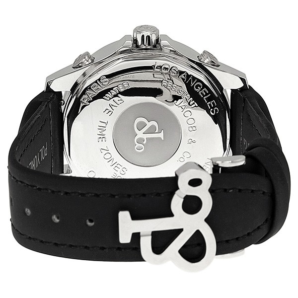 IMG_9086 Jacob Co. JCM45 Five Time Zone Unisex Quartz Stainless Steel 3
