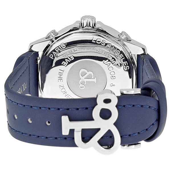 IMG_9086 Jacob Co. JCM45 Five Time Zone Unisex Quartz Stainless Steel 3
