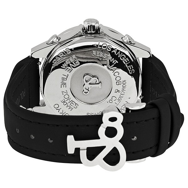 IMG_9086 Jacob Co. JCMATH15 Five Time Zone Unisex Quartz Stainless Steel 3