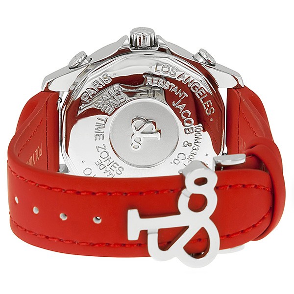 IMG_9086 Jacob Co. JCMSKULL1 Five Time Zone Unisex Quartz Stainless Steel 3