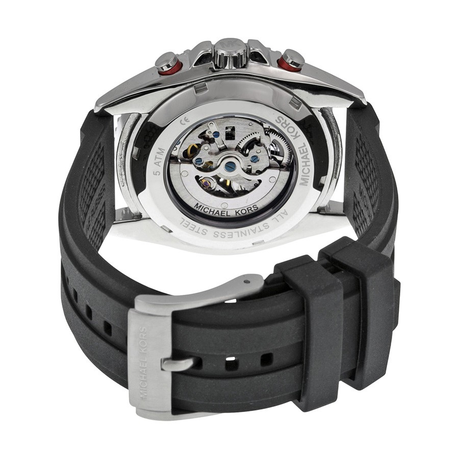 IMG_9086 Michael Kors MK9013 JetMaster Mens Automatic Stainless Steel 3