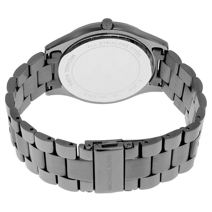 IMG_9086 Michael Kors MK3413 Ladies Quartz Gunmetal-plated Stainless Steel 3