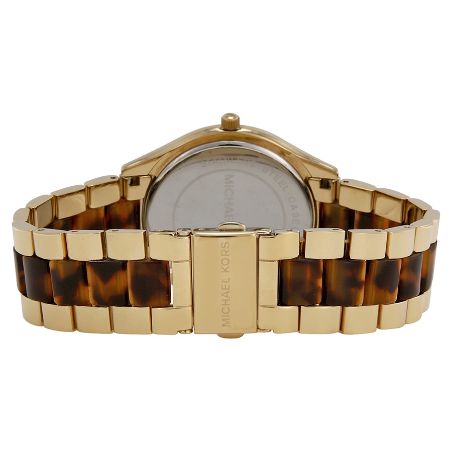IMG_9086 Michael Kors MK4284 Runway Ladies Quartz Gold-tone Stainless Steel 3