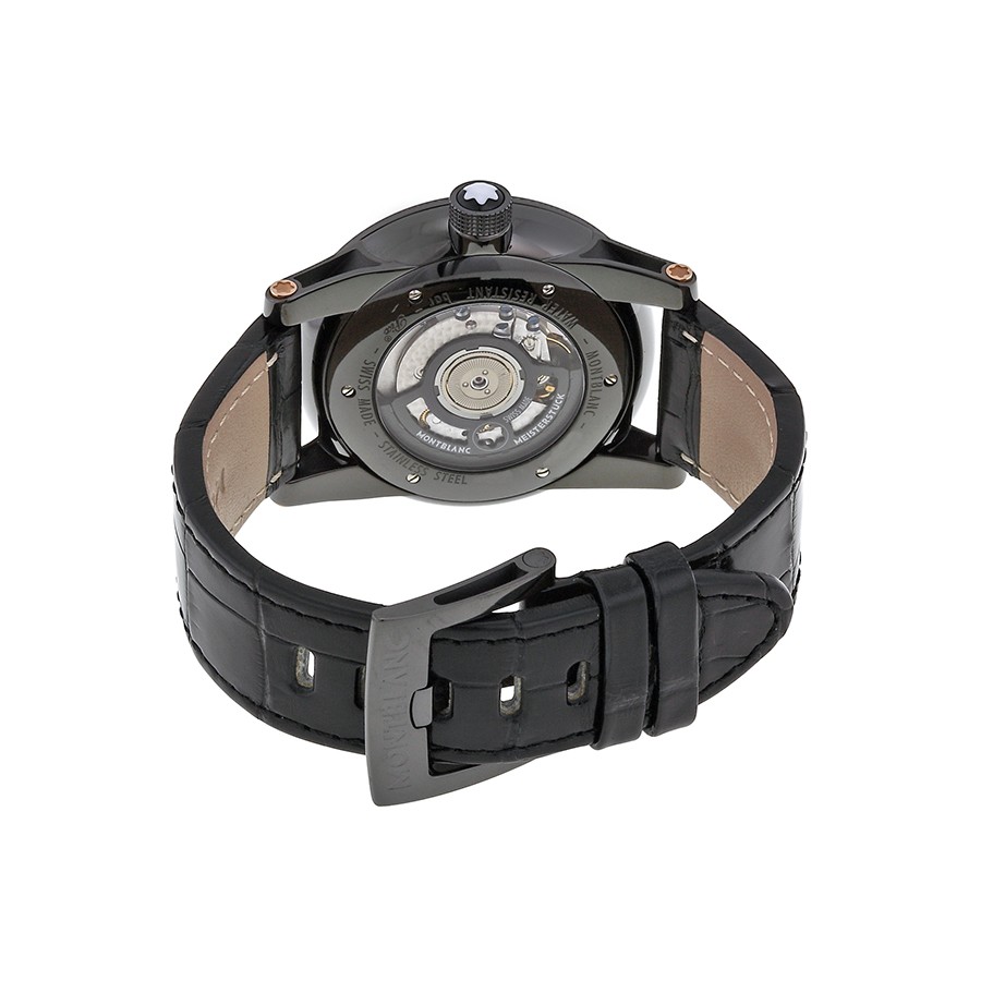IMG_9086 Montblanc 106066 Mens Automatic Black PVD Stainless Steel 3