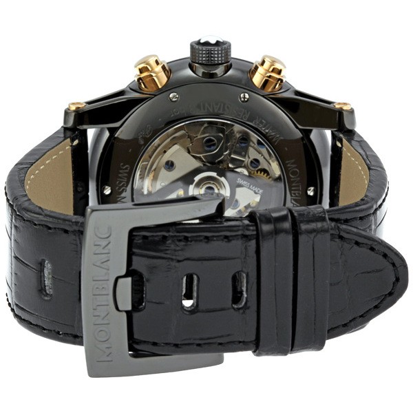 IMG_9086 Montblanc 105805 Timewalker Mens Automatic Black Ion Plated Stainless Steel 3
