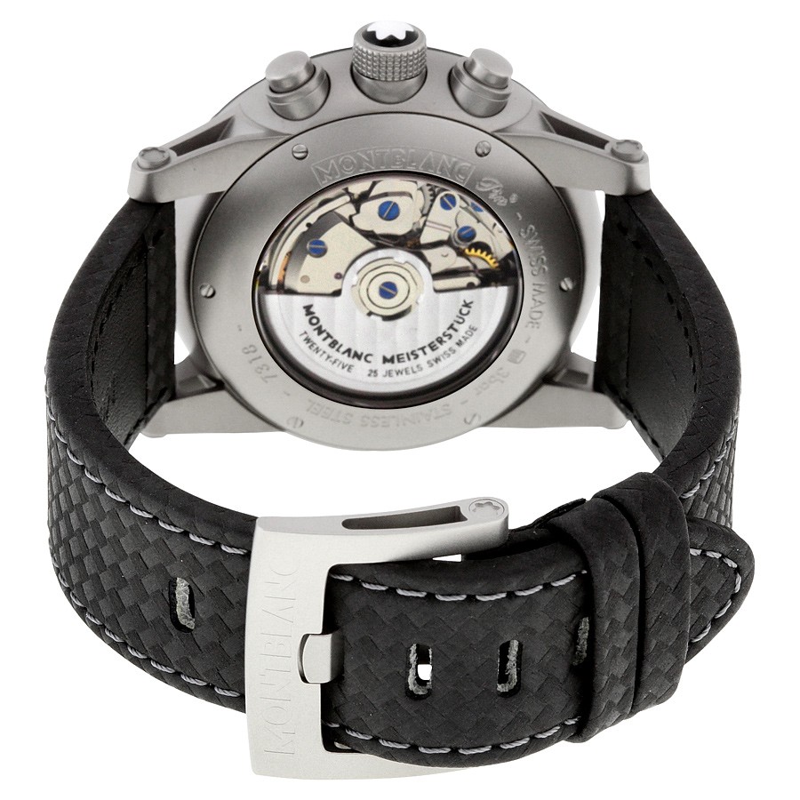 IMG_9086 Montblanc 112604 Timewalker Mens Automatic Microblasted Stainless Steel 3