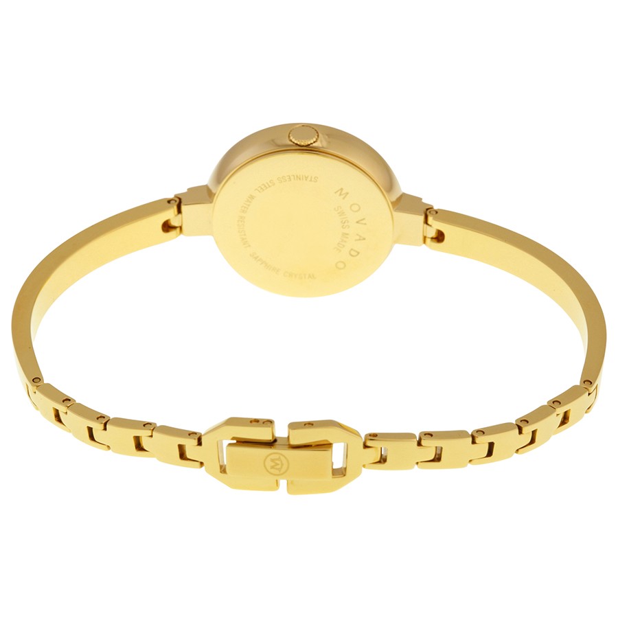 IMG_9086 Movado 0607000 Bela Ladies Quartz Yellow Gold PVD Stainless Steel Case Set with 8 Di 3