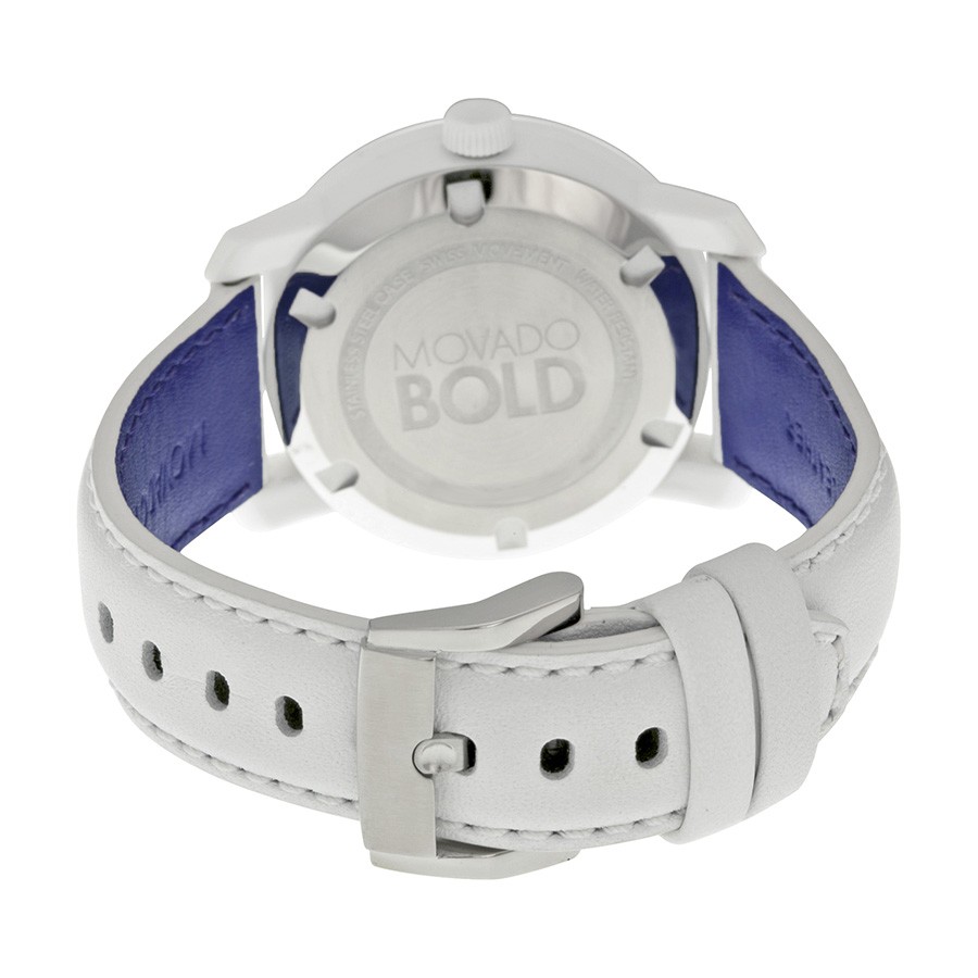 IMG_9086 Movado 3600043 Bold Unisex Quartz White TR90 Resin/Stainless Steel 3