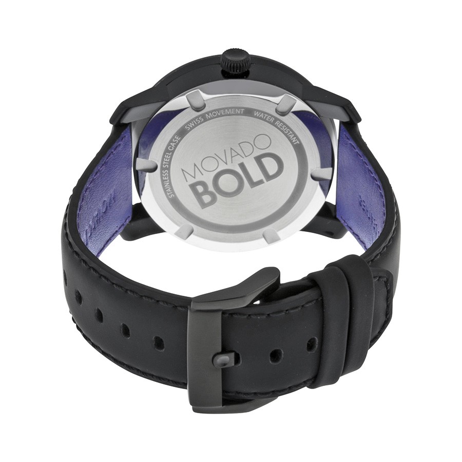 IMG_9086 Movado 3600170 Bold Mens Quartz Black TR90 Composite and Stainless Steel 3