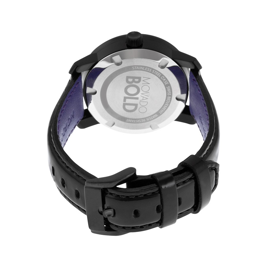 IMG_9086 Movado MV3600353 Ladies Quartz Black TR90 composite and stainless steel 3