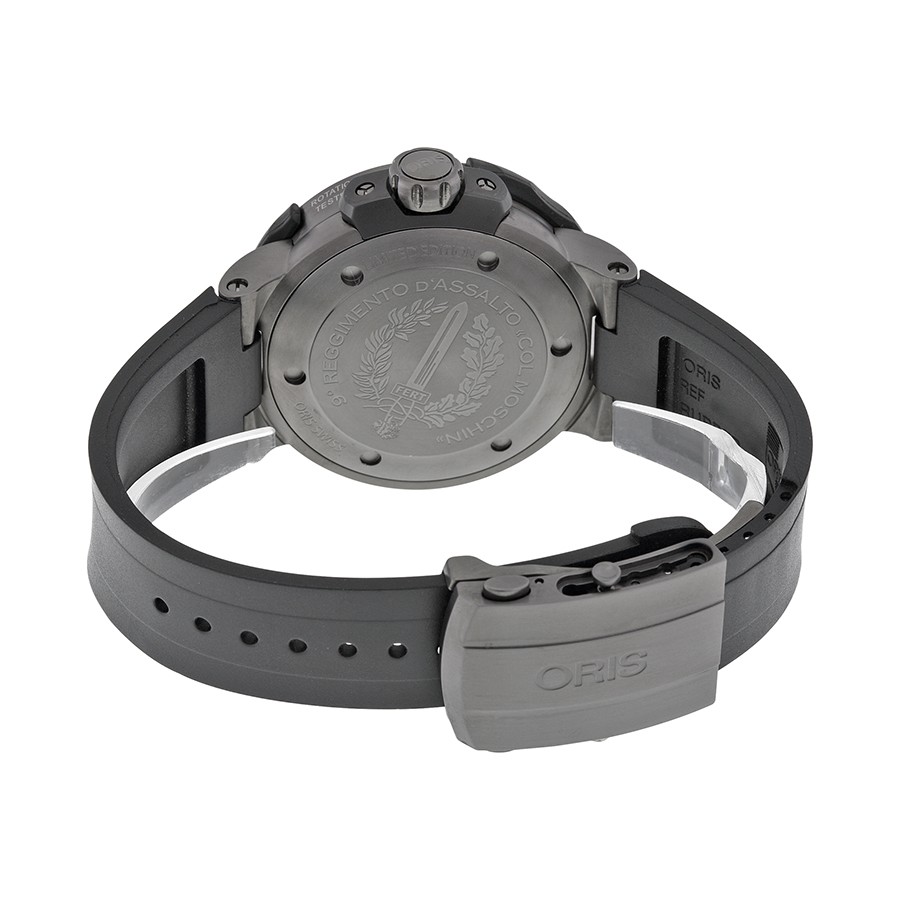 IMG_9086 Oris 01 667 7645 7284-Set Pro Diver Mens Automatic Grey PVD Titanium 3