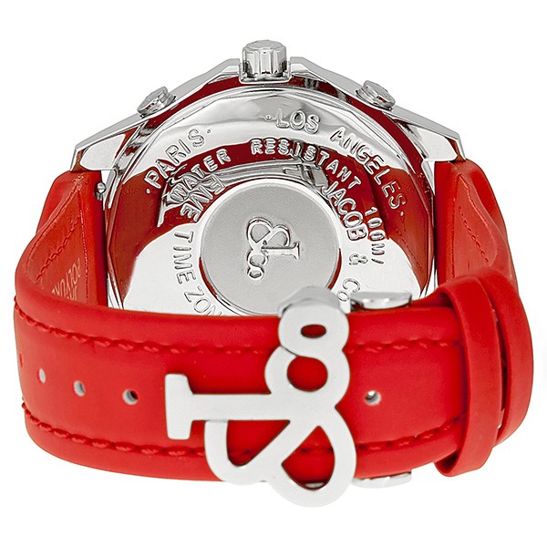 Jacob Co. JC47SR Five Time Zone Unisex Quartz Stainless Steel 3