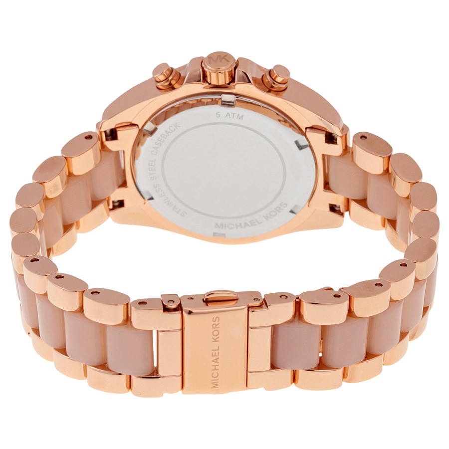 Michael Kors MK6066 Bradshaw Ladies Quartz Rose Gold-tone Stainless Steel 3