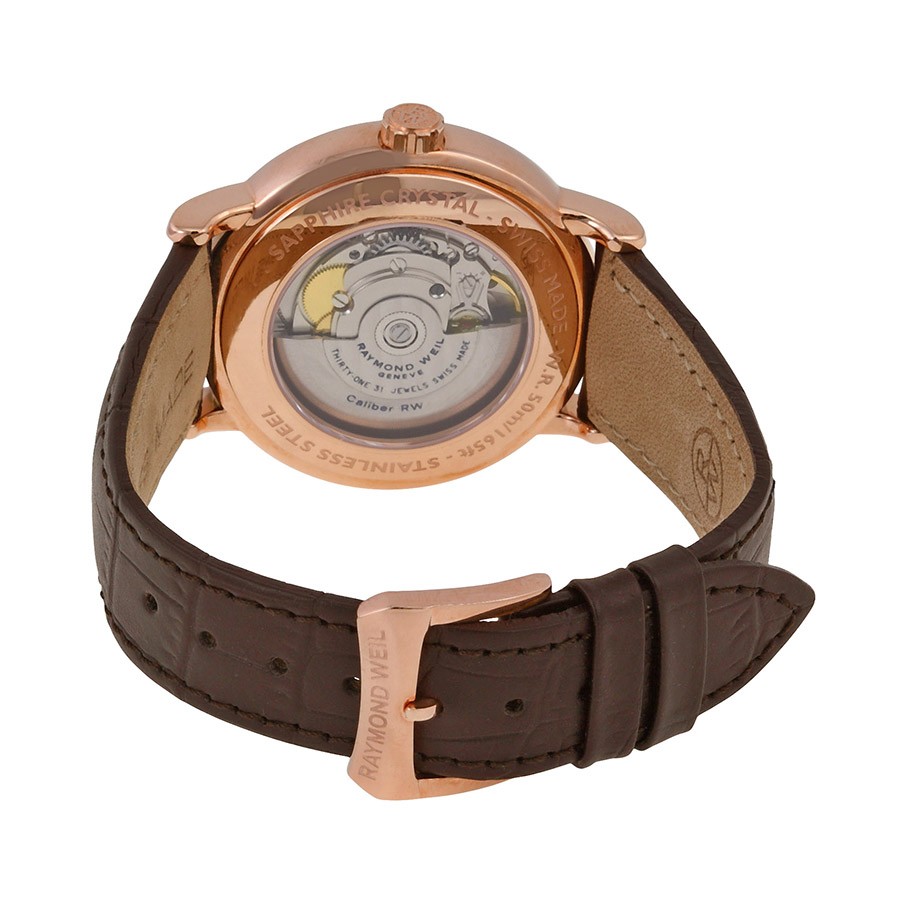 IMG_9086 Raymond Weil 2838-PC5-00209 Maestro Mens Automatic 18kt Rose Gold PVD Stainless Steel 3