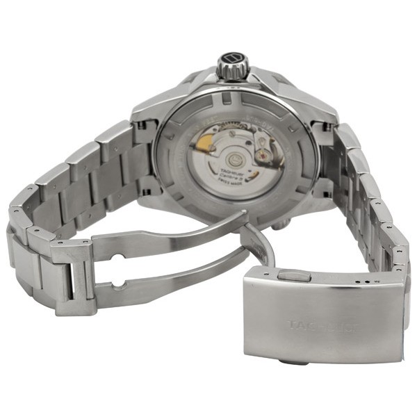 IMG_9086 Tag Heuer WAJ2114.BA0871 Aquaracer Mens Automatic Polished Steel 3