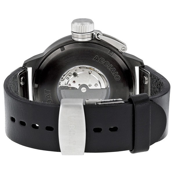 IMG_9086 U-Boat 340 Mens Automatic Black PVD Stainless Steel 3