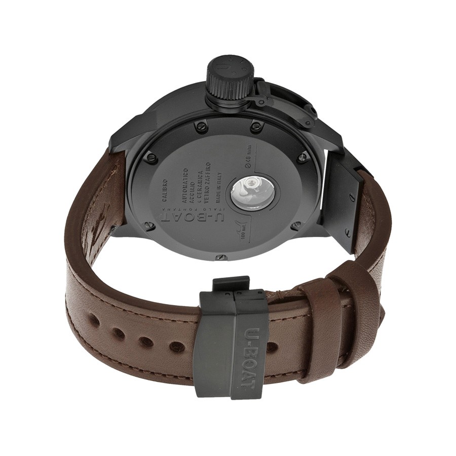 IMG_9086 U-Boat 7338 Mens Automatic Black Ceramic 3