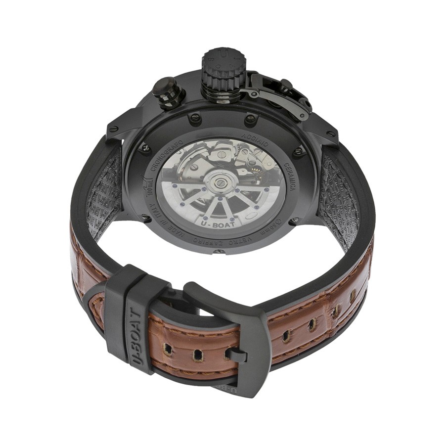 IMG_9086 U-Boat 8817 Mens Automatic Black Ceramic 3