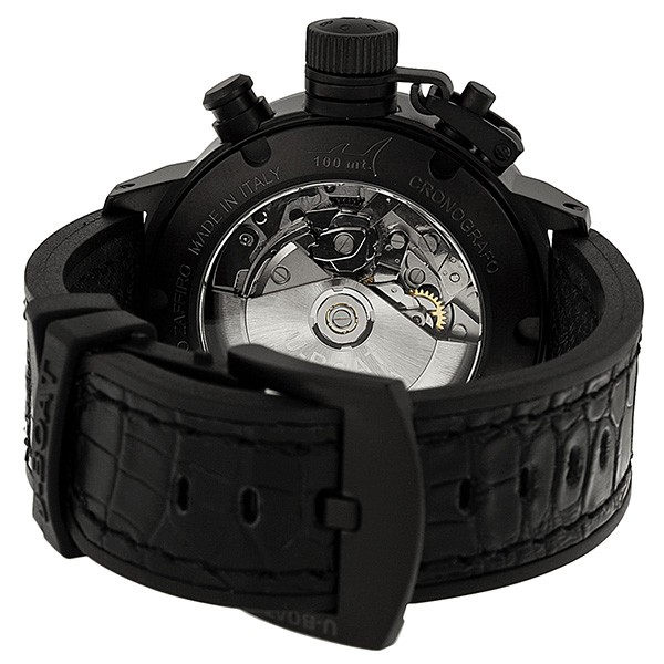 IMG_9086 U-Boat 6204 Flightdeck Mens Automatic Black Ion-plated Stainless Steel 3