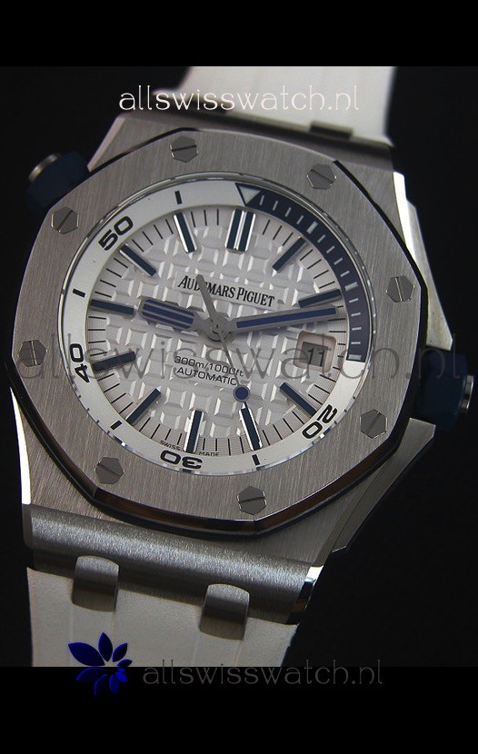 IMG_9081 Audemars Piguet Royal Oak New Diver 1:1in White Replica 4