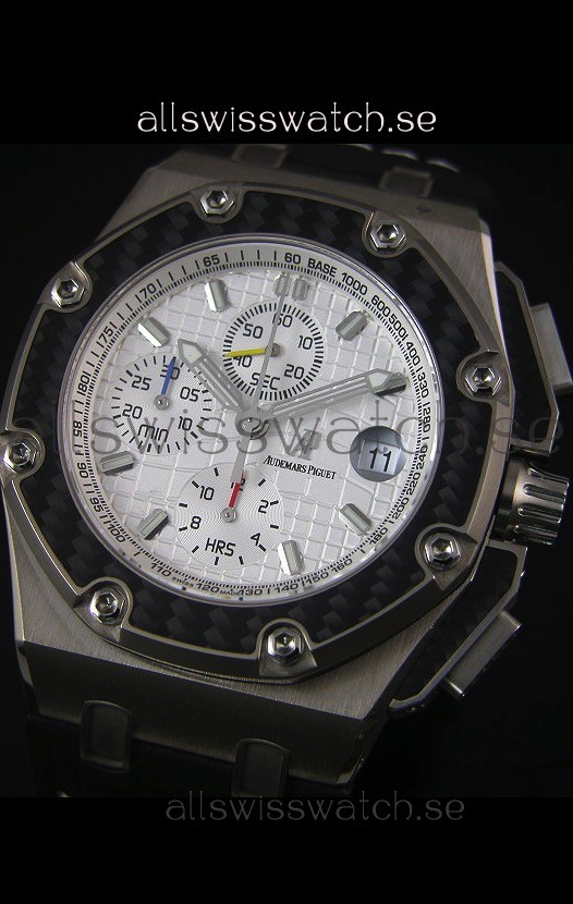 IMG_9081 Audemars Piguet Royal Oak Offshore Juan Pablo Montoya 3120 Movement White Dial - 1:1 Mirror Replica 4