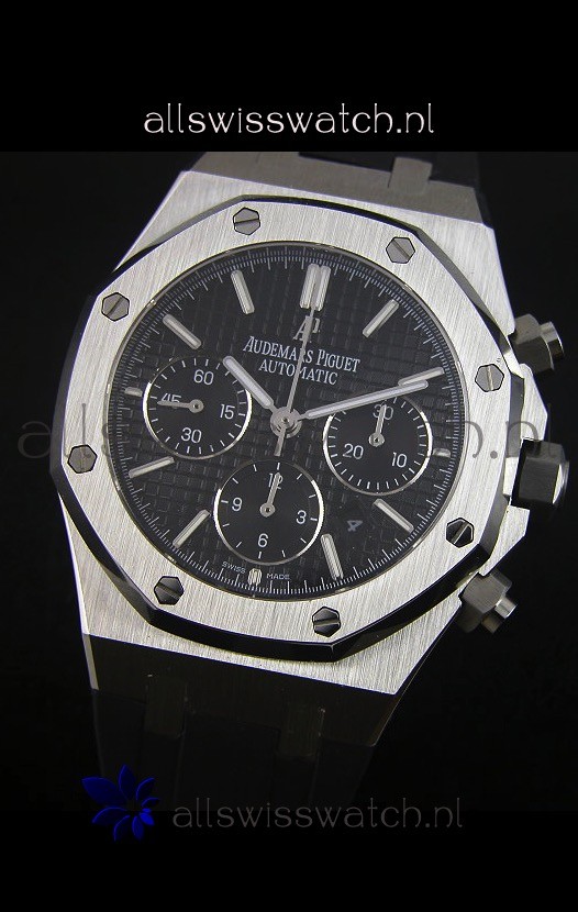 IMG_9081 Audemars Piguet Royal Oak Chronograph in Stainless Steel Case Black Dial Replica 4