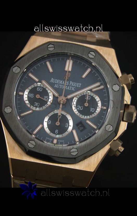 IMG_9081 Audemars Piguet Royal Oak Rose Gold in Blue Ceramic Dial - 1:1 Mirror Replica 4
