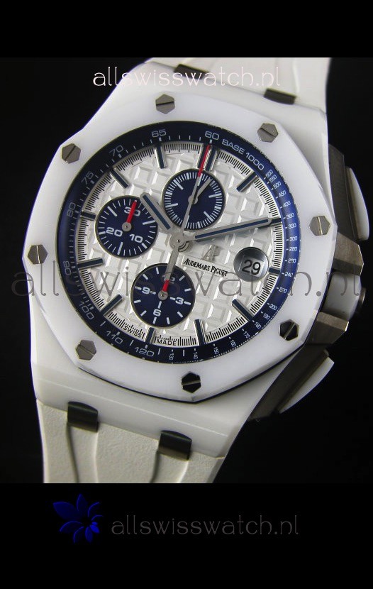 IMG_9081 Audemars Piguet Royal Oak Offshore White Ceramic - Ultimate 1:1 3126 Movement Replica 4