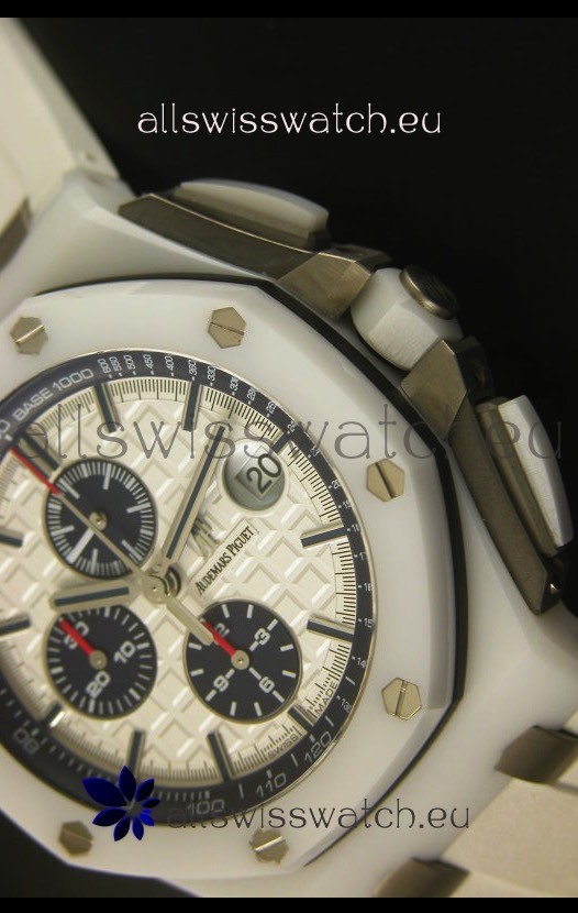 IMG_9081 Audemars Piguet Royal Oak Offshore White Ceramic 1:1 Mirror Ultimate Edition Replica 4