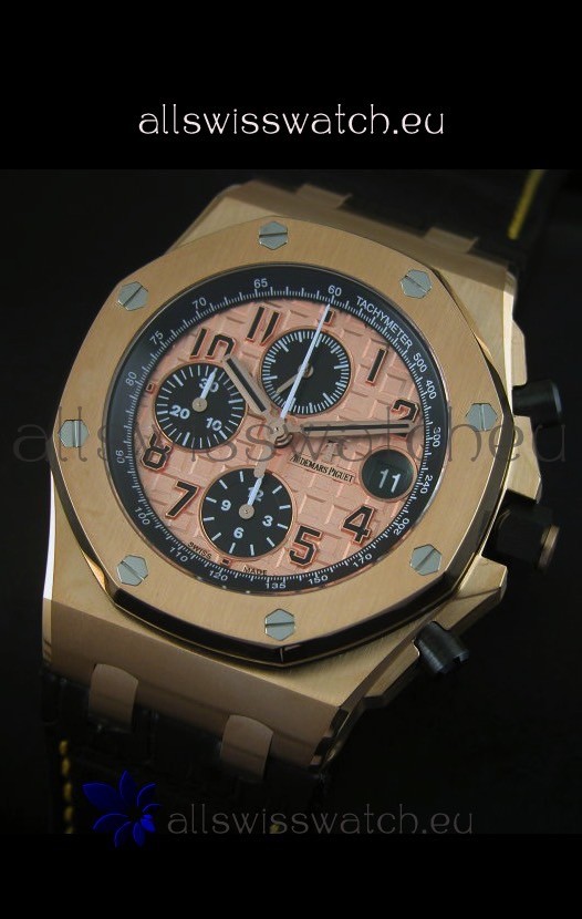 Audemars Piguet Royal Oak Offshore THEMES Pink Gold Casing  Replica 4