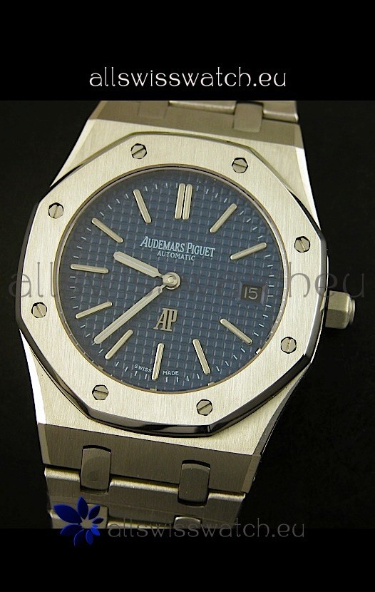 IMG_9081 Audemars Piguet Royal Oak Ultra Thinin Blue Dial Replica 4