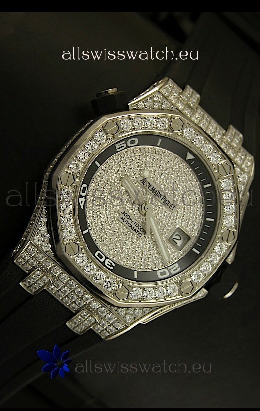 IMG_9081 Audemars Piguet Royal Oak Offshore Diver - Iced out Edition Replica 4