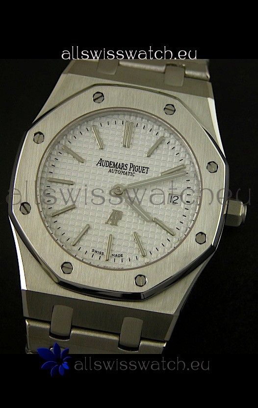 IMG_9081 Audemars Piguet Royal Oak Ultra Thinin White Dial Replica 4