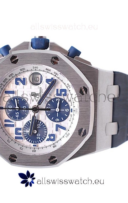 IMG_9081 Audemars Piguet Royal Oak Offshore Navy Edition in White Dial Replica 4