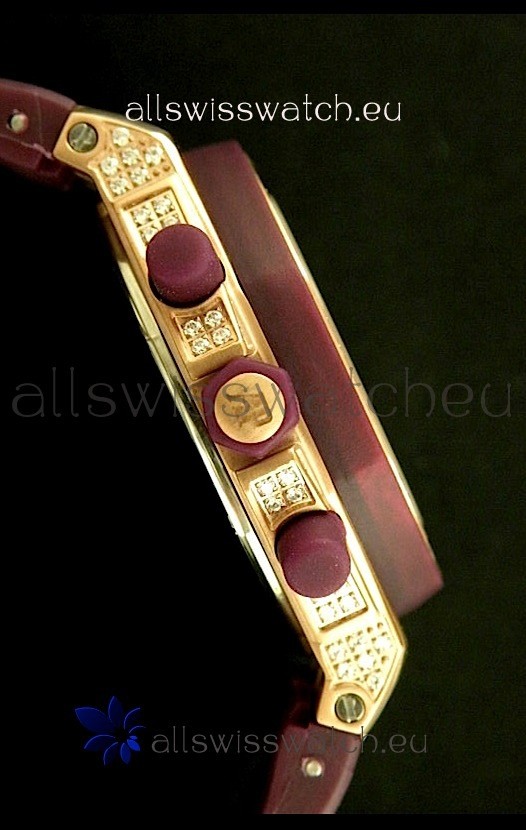 IMG_9081 Audemars Piguet Royal Oak Ladies Alinghi Limited Edition Gold in White Dial Replica 4