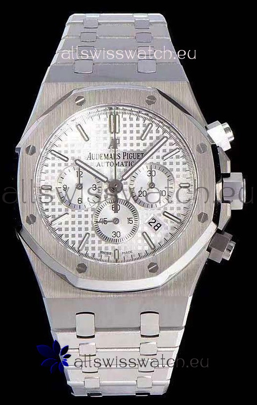 IMG_9081 Audemars Piguet Royal Oak Chronograph White Dial 904L Steel 1:1 Mirror Replica 4