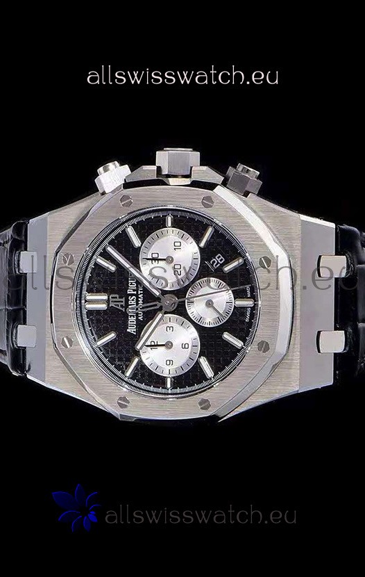 IMG_9081 Audemars Piguet Royal Oak Chronograph Black Dial 904L Steel 1:1 Mirror Replica 4