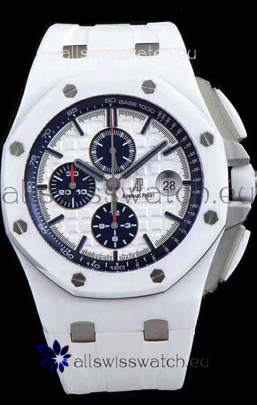 IMG_9081 Audemars Piguet Royal Oak Offshore White Ceramic - Ultimate 1:1 3126 Movement Replica 4