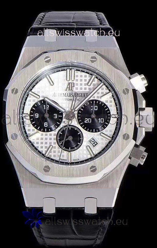 IMG_9081 Audemars Piguet Royal Oak Chronograph White Dial 904L Steel 1:1 Mirror Replica 4