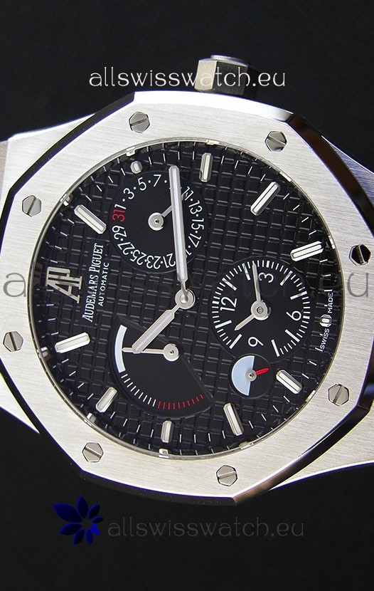 IMG_9081 Audemars Piguet Royal Oak Dual Timein Black Dial Replica 4