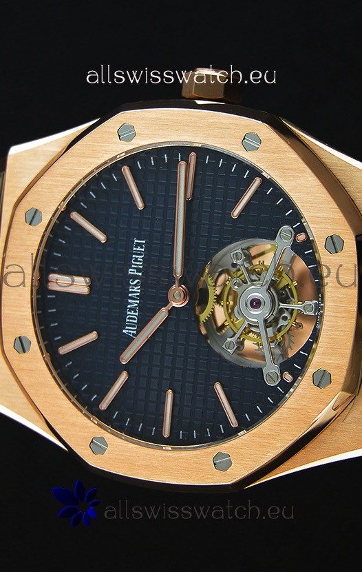 IMG_9081 Audemars Piguet Royal Oak Tourbillon 41mm Extra-Thin Dark Blue Dial Replica 4