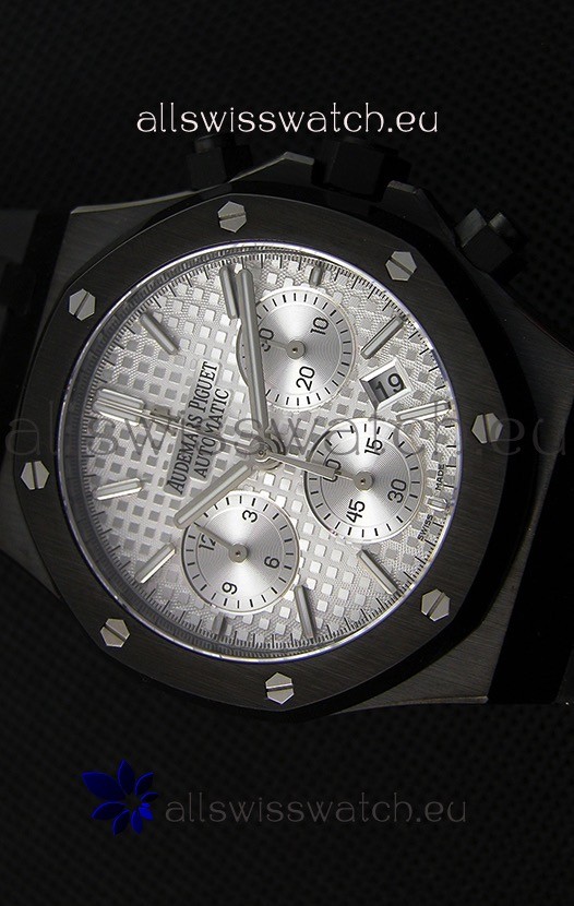 Audemars Piguet Royal Oak Chronograph Silver Toned Dial White Subdials Replica 4