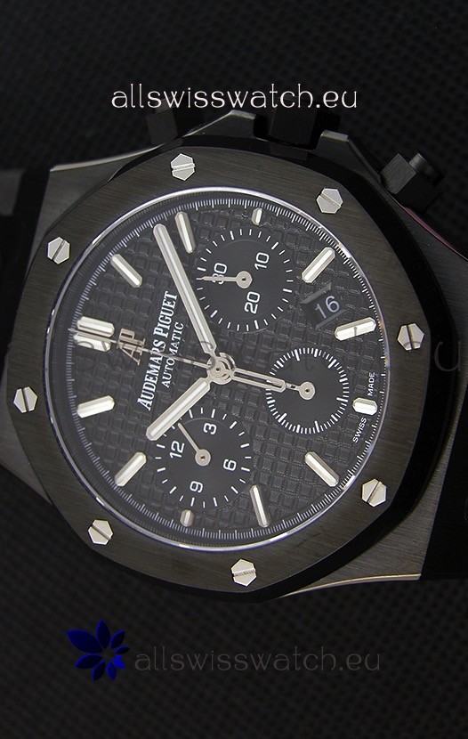 IMG_9081 Audemars Piguet Royal Oak Chronograph Black Dial Replica 4