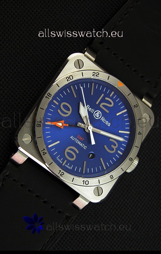 IMG_9081 Bell & Ross BR03-93 GMT SteelBlue Dial 1:1 Edition 42MM Replica 4