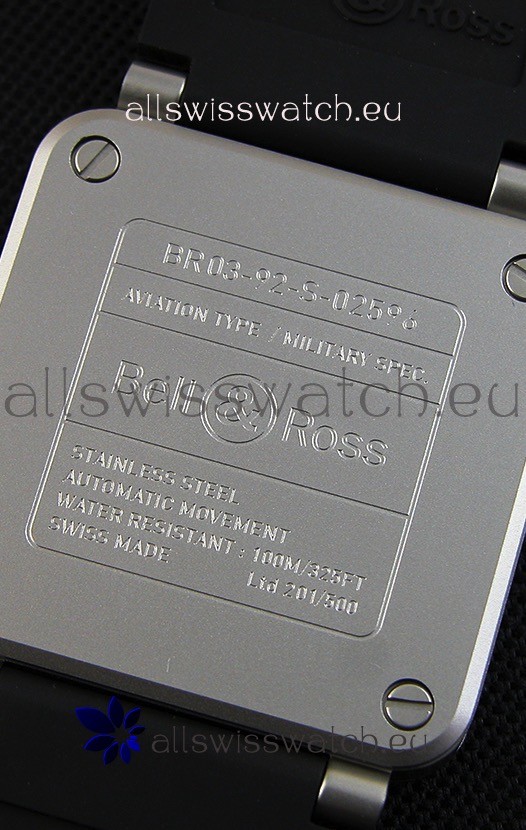 Bell & Ross BR03-92 Horograph Black Dial Rubber Strap 1:1 Mirror Replica 4